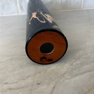 Vintage Frog Kaleidoscope Black Gold Swirl Art Glass Style 12” Optical Toy Decor